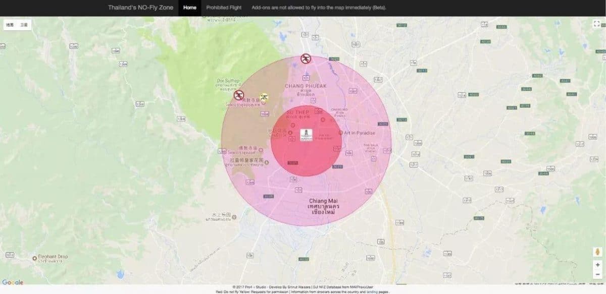 【无人机】泰国禁飞区及航拍须知
