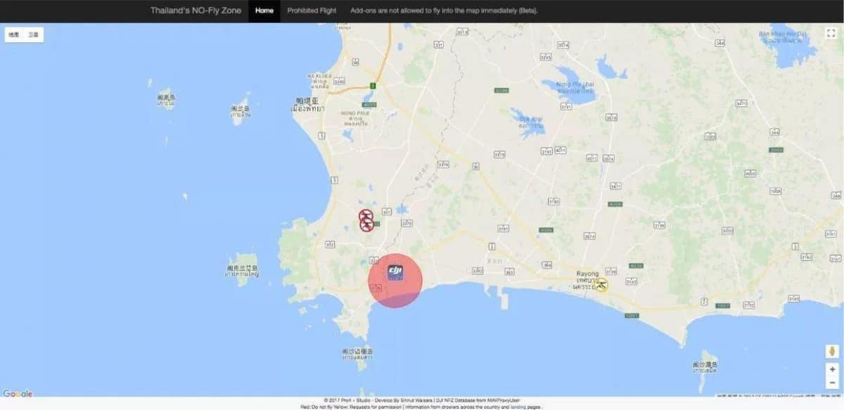 【无人机】泰国禁飞区及航拍须知