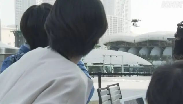 航拍保｜日本东京首次开展无人机送外卖试验