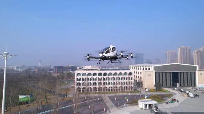 航拍保｜亿航智能 EH216-S无人驾驶载人航空器完成全球商业首飞！